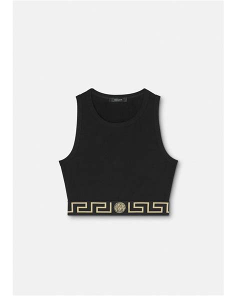 versace greca crop top|versace bustier.